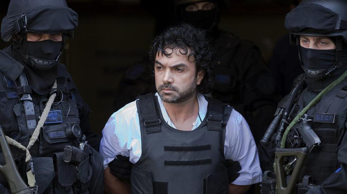 El acusado Henry López Londoño, alias “Mi Sangre” en manos de la policía argentina en el 2012.