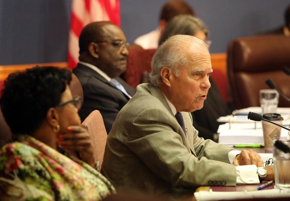 Miami-Dade Commissioner Javier Souto during a meeting of the board. He is running for reelection in 2018.