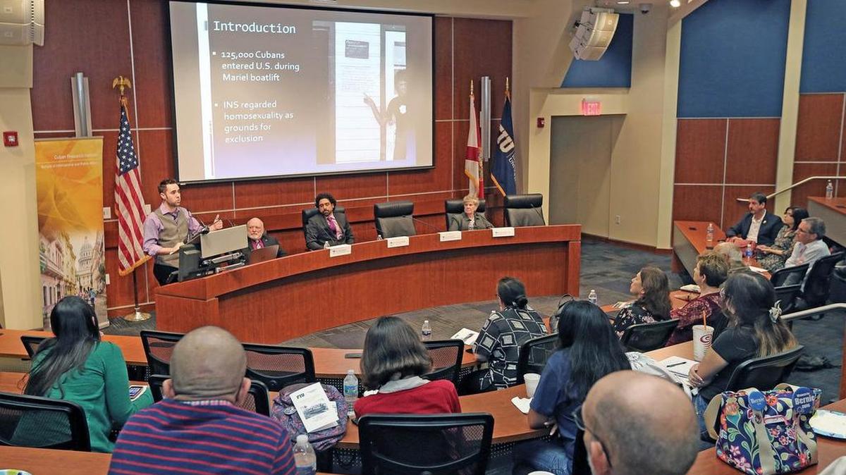 Vista del simposio ‘Éxodo del Mariel, 35 Años Después: Impactos en Estados Unidos y Cuba’, celebrado este viernes en FIU.