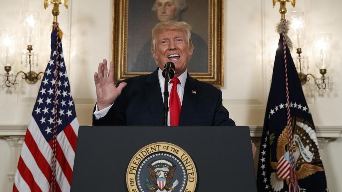 El presidente Donald Trump en la Casa Blanca en agosto del 2017.