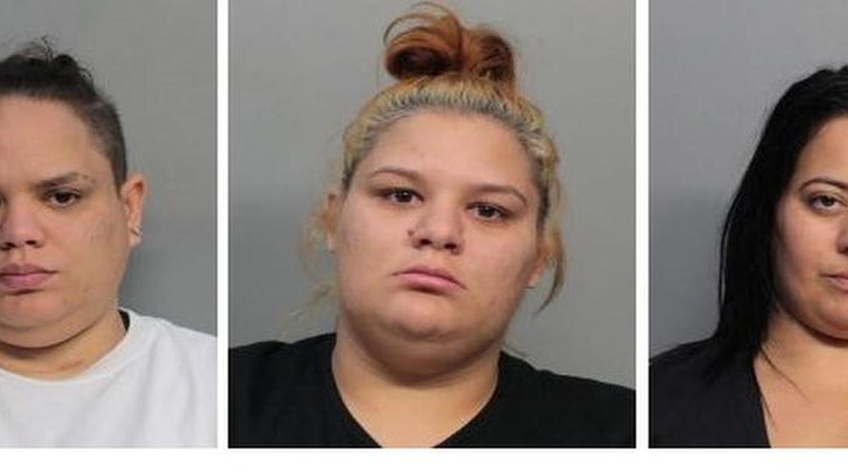 Jazmin Pereda, Crystal Pereda (izq.) y Jennifer Tejeda (der.) son acusadas de robo en mayor cuantía y se estima que hurtaron más de $6,000 en cosméticos de al menos seis Walgreens de Miami.