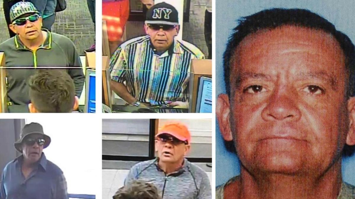 Santiago Navas-Rodríguez, un hombre cubano de 60 años, y las imágenes grabadas por las cámaras de seguridad durante los atracos perpetrados a las sucursales de Bank of America y TD Bank en Hialeah.