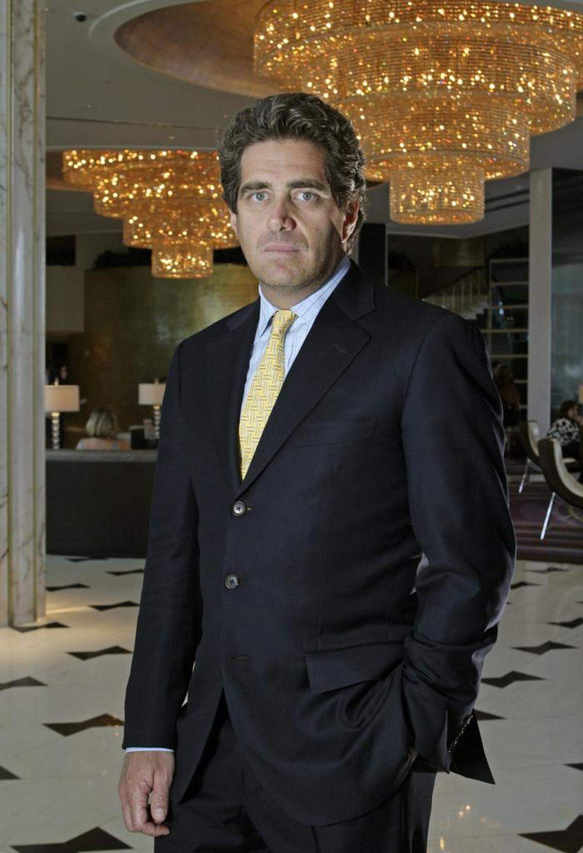 Jeffrey Soffer, owner of the Fontainebleau in Miami Beach, in the hotel lobby. 