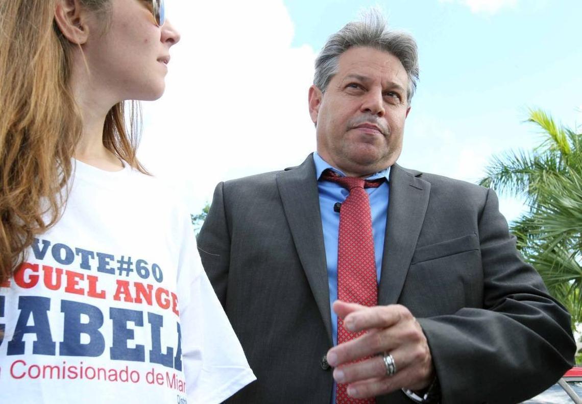 File: Miguel Angel Gabela on the campaign trail in 2015.