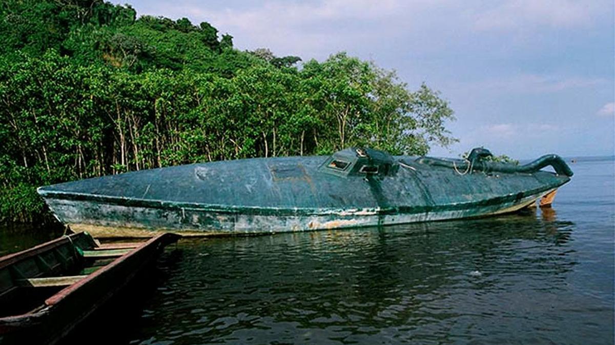 Foto de archivo de un narco semisumergible capturado por la Guardia Costera colombiana cerca de Tumaco, frente a la costa del Pacífico. Foto de archivo.