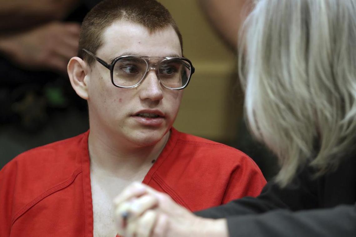 Parkland school shooter Nikolas Cruz talks with defense attorney Diane Cuddihy during a status hearing at the Broward Courthouse in Fort Lauderdale on Tuesday, Jan. 8, 2019. Cruz, 20, is charged with 17 counts of first-degree murder and 17 counts of attempted murder in the shooting at Marjory Stoneman Douglas High School.