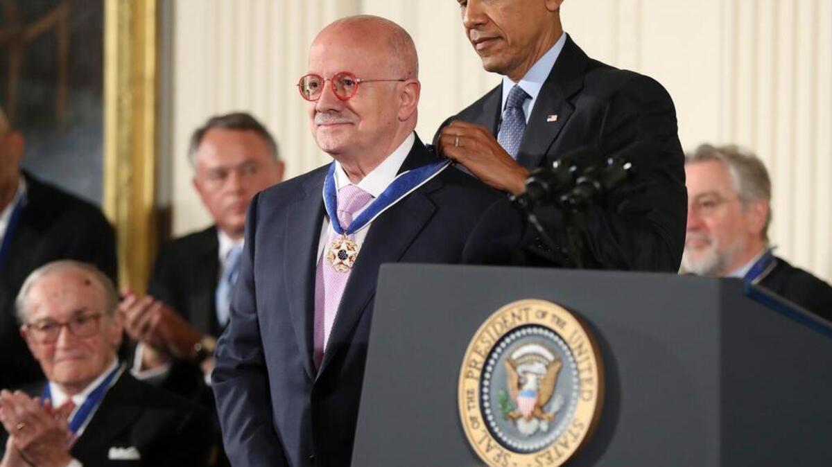 El president Barack Obama impone la Medalla Presidencial de Libertad a Eduardo Padrón la semana pasada.