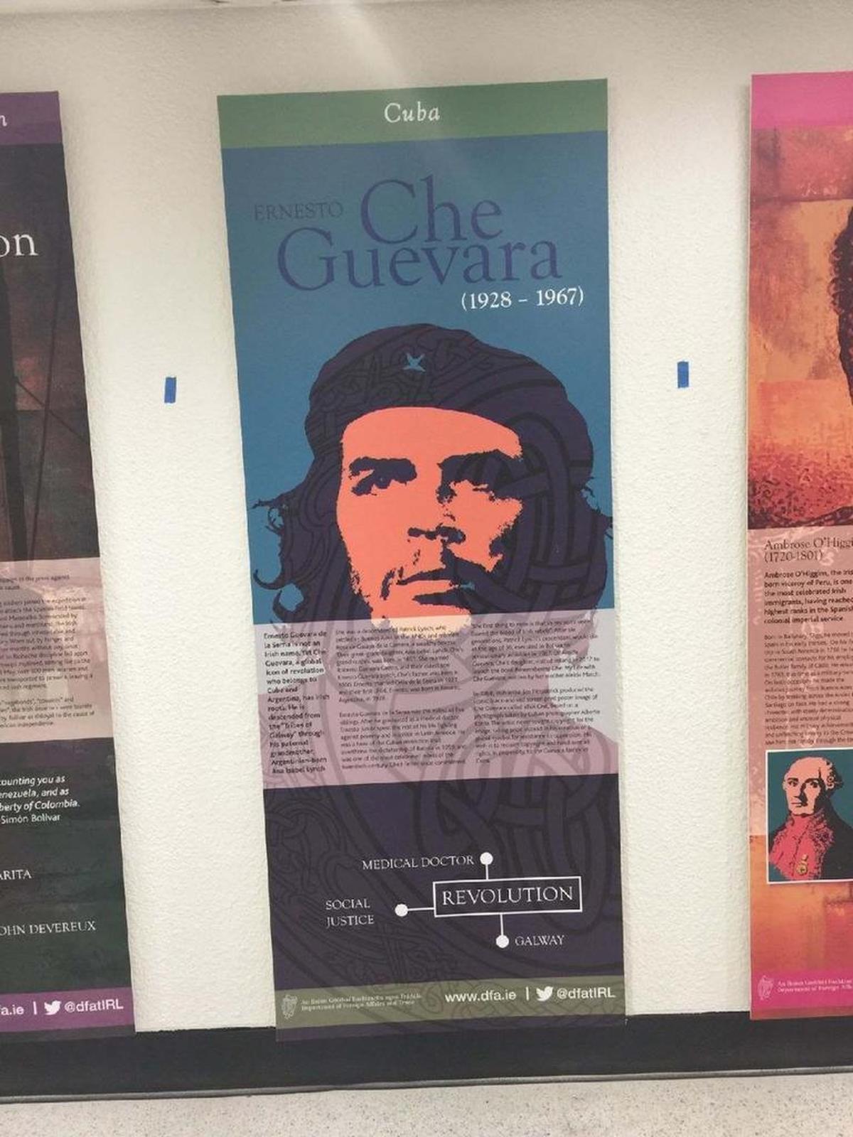 La imagen de Ernesto Che Guevara en el Aeropuerto Internacional de Miami, la noche del jueves 31 de agosto del 2017. Fotografía enviada por un lector de el Nuevo Herald.