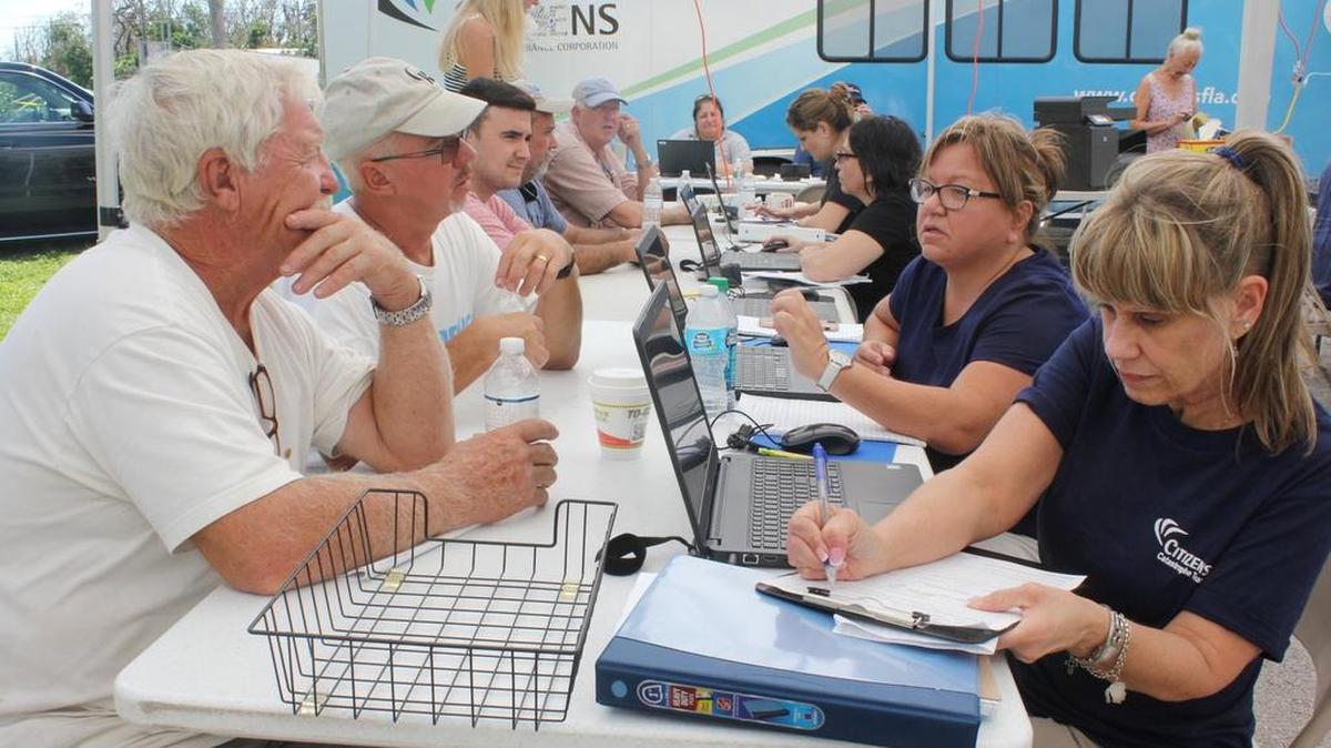 Centro de procesamiento de reclamaciones de Citizens Property Insurance en Key Largo, Florida.