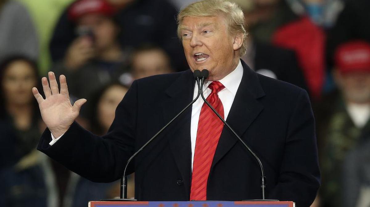 El candidato presidencial republicano Donald Trump durante un acto político el miércoles en la Universidad Clemson en Pendleton, Carolina del Sur.