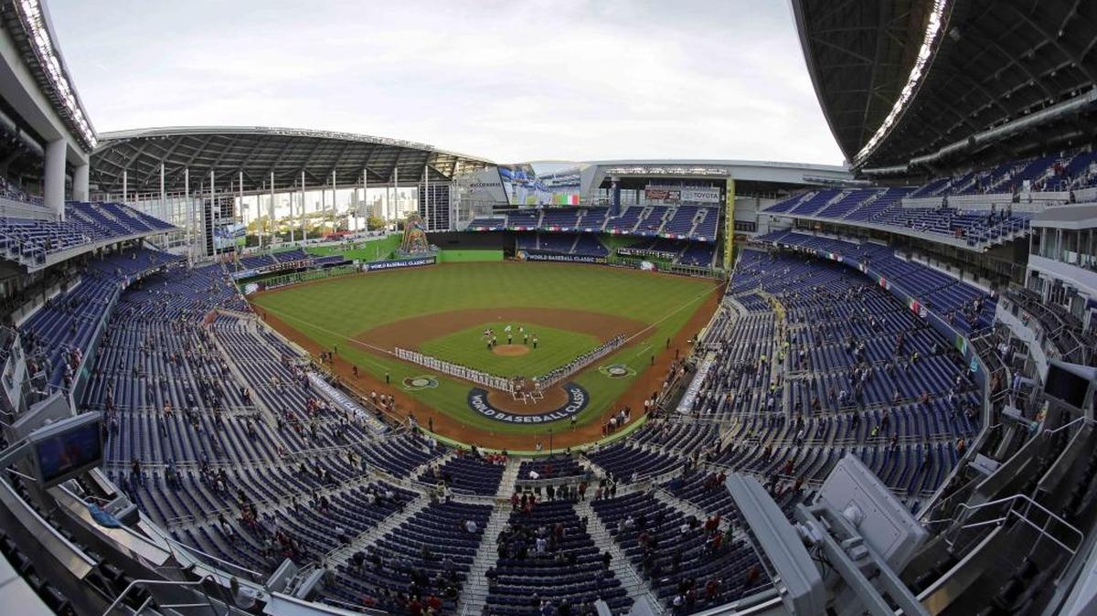 En Marlins Park Stadium en La Pequeña Habana.