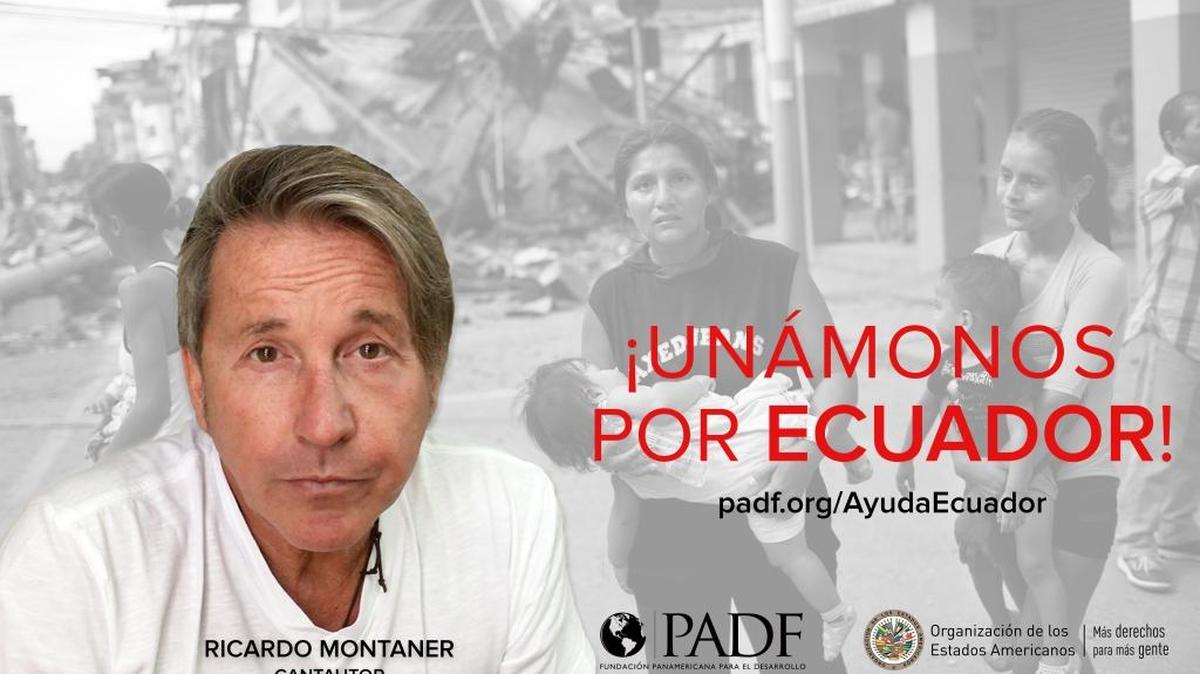El cantaautor venezolano Ricardo Montaner encabeza un esfuerzo para recolectar donaciones para los damnificados por el terremoto en Ecuador.