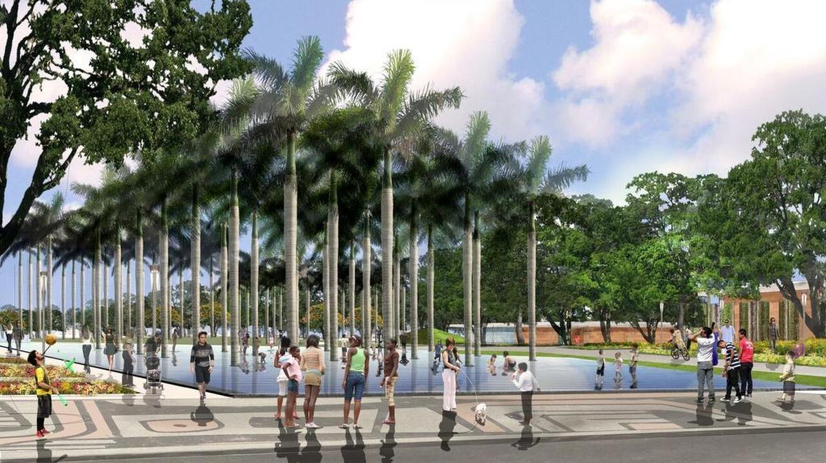 
La construcción del parque, que contaría con una enorme fuente de agua, más árboles y un mirador hacia la bahía, costaría unos $50 millones
