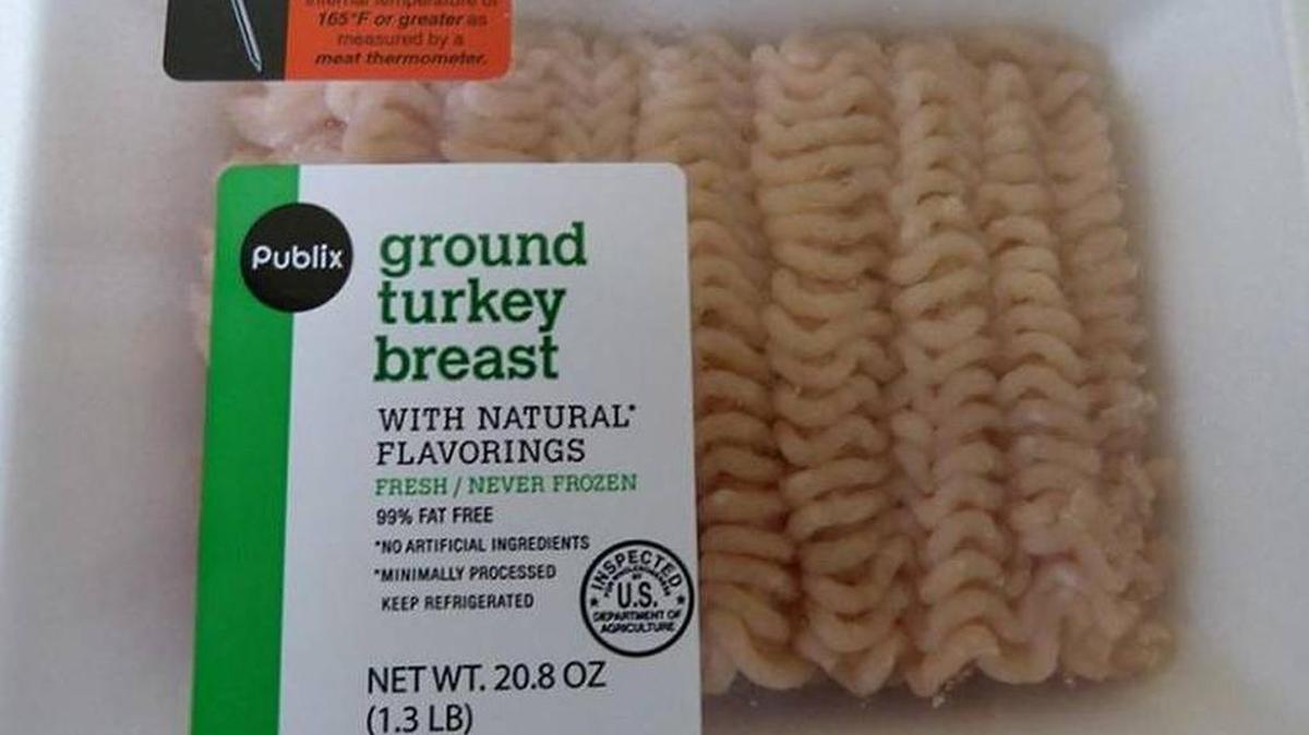 Bandejas de pavo molido con la etiqueta de Publix están siendo retirados del mercado.