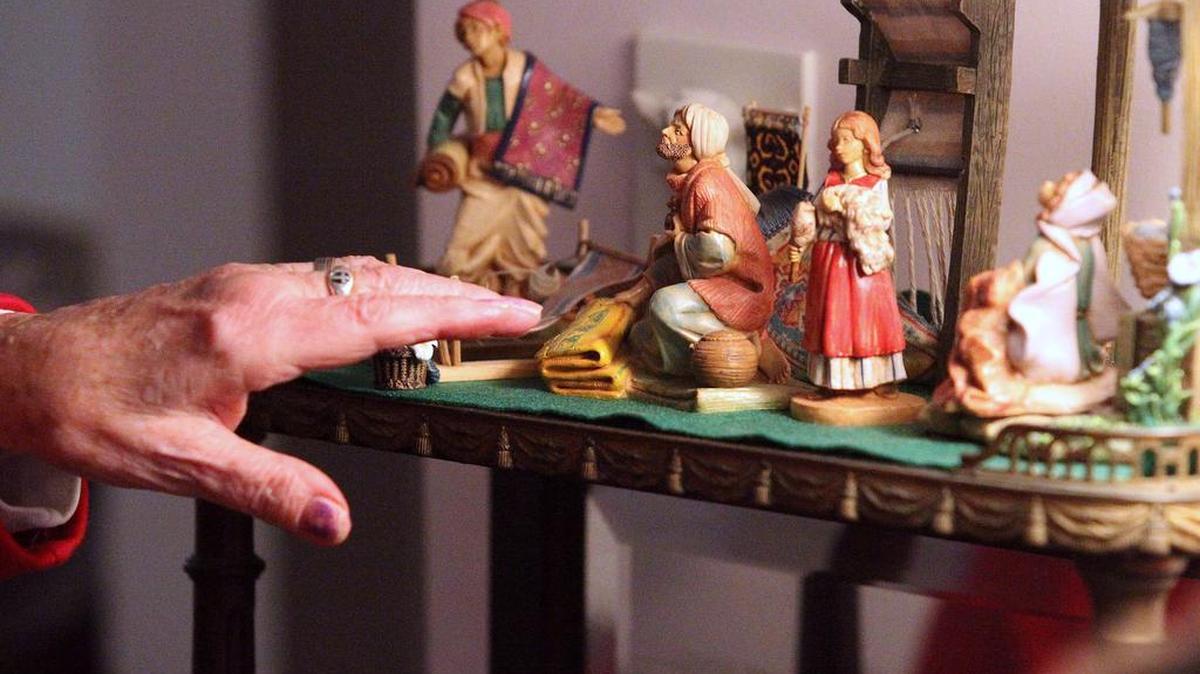 Un pesebre navideño.