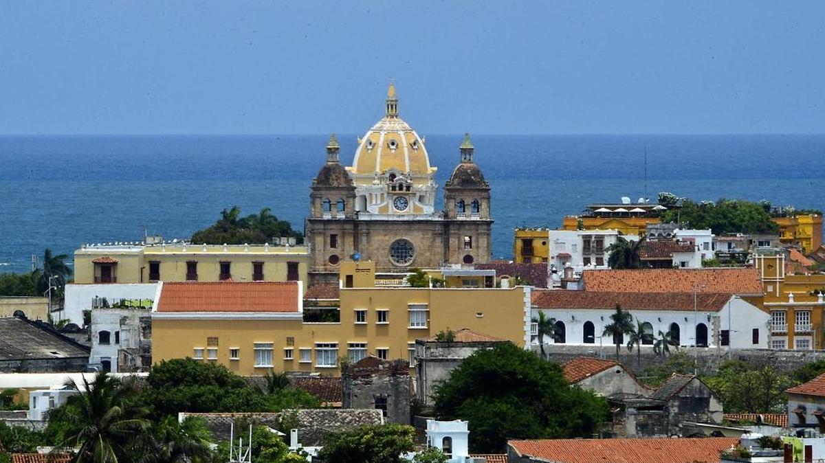 Vista general de la catedral San Pedro Claver en Cartagena de Indias.
