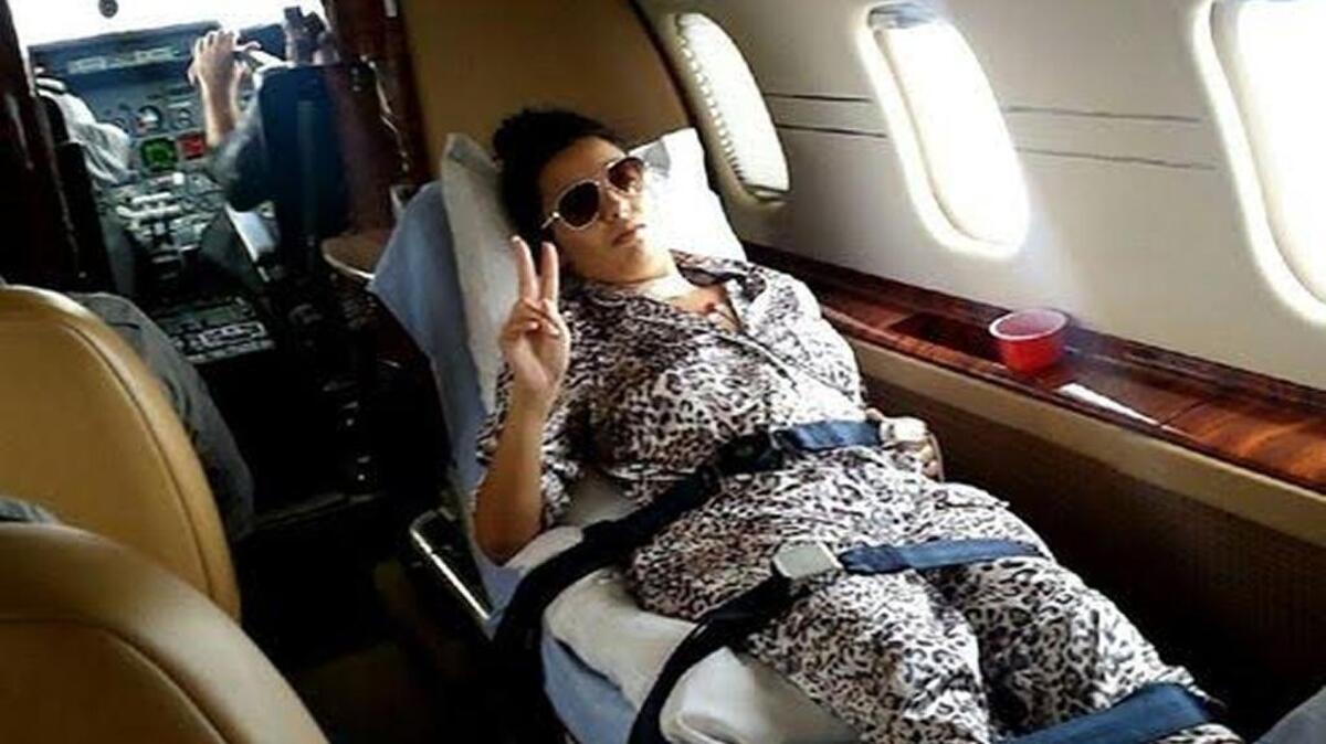 
Bárbara Jiménez voló de Cuba a Estados Unidos en una ambulancia aérea de JET I.C.U., empresa de Brooksville, que la transportó gratis.

