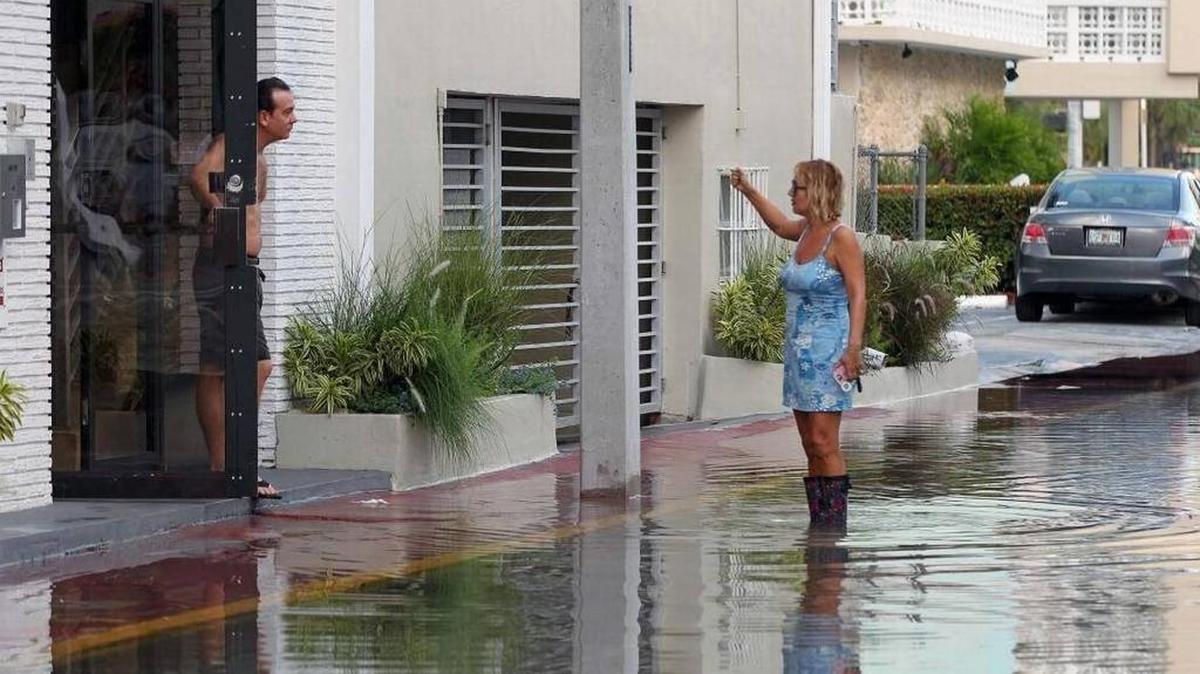 Miami Beach es una de las áreas que más se ve afectada por las inundaciones provocadas por el aumento del nivel del mar. La foto fue tomada el 13 de octubre del 2016.