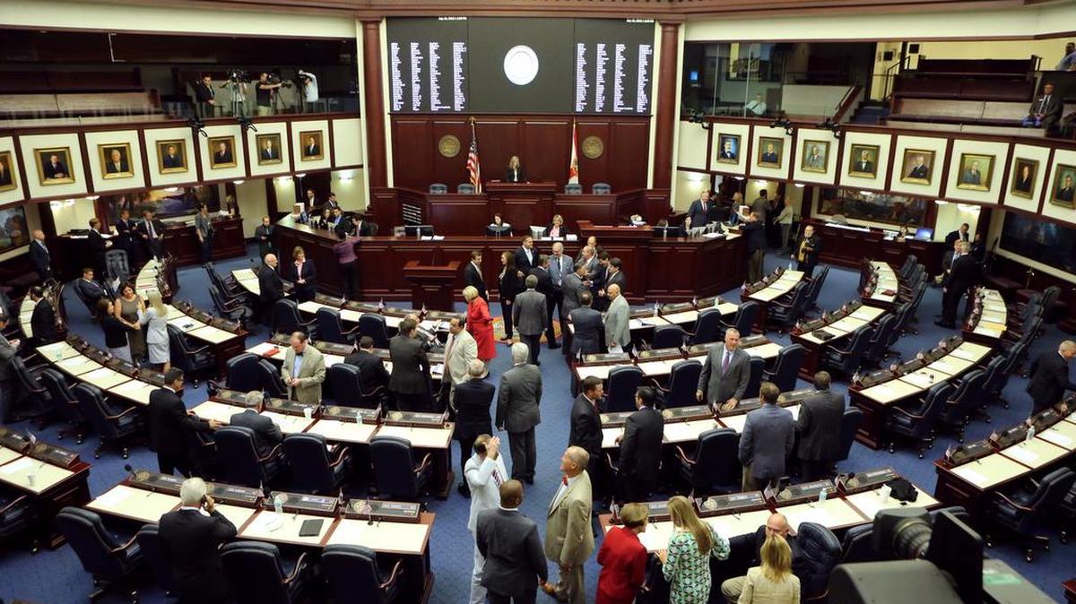 
Vista general del recinto de la Cámara de Representantes de Florida antes de comenzar las sesiones el pasado 10 de agosto.
