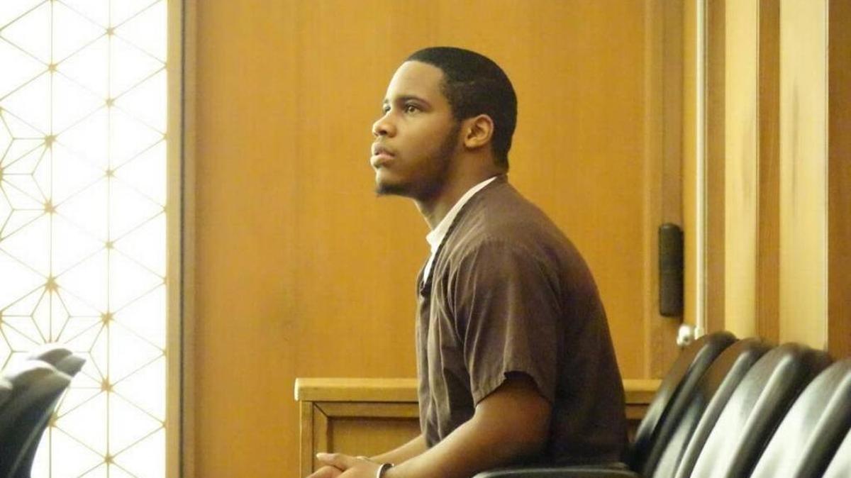 Juaquan Hall durante su sentencia el 27 de julio del 2017.