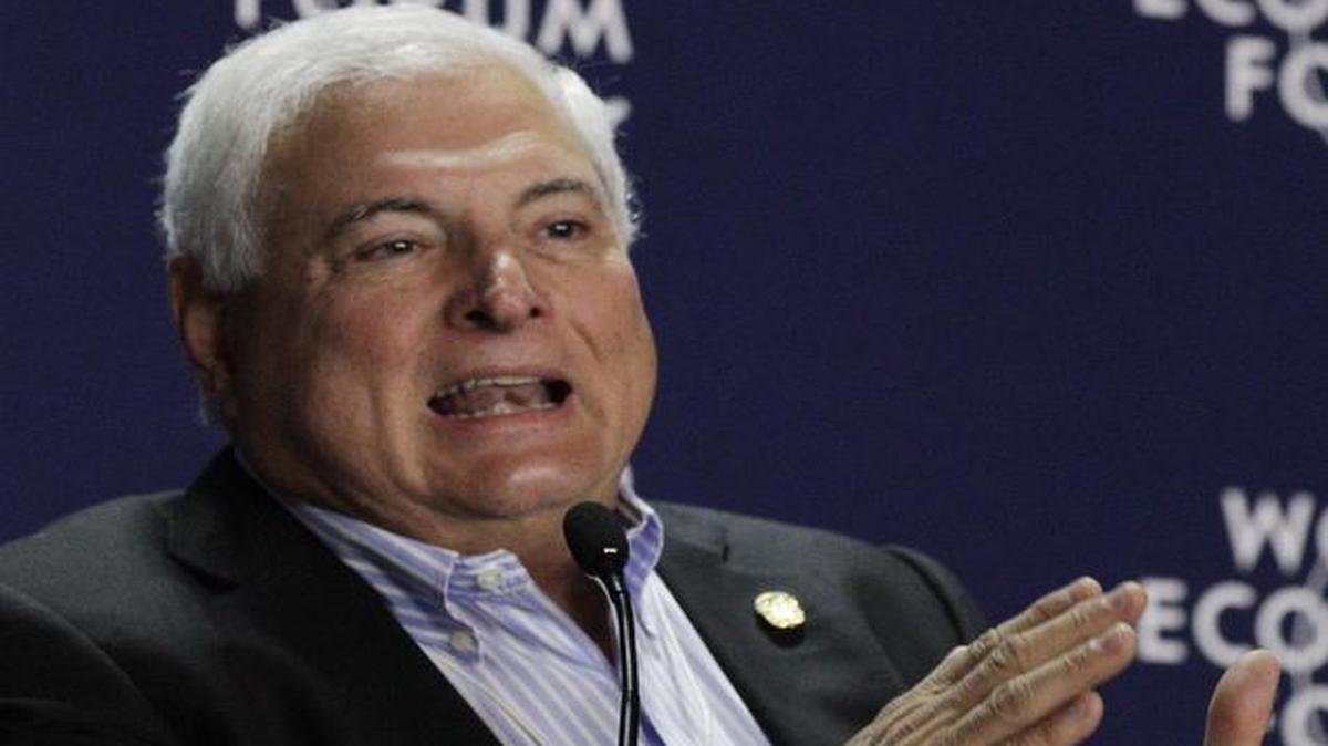 El ex presidente de Panamá Ricardo Martinelli durante la apertura del Foro Mundial Económico sobre América Latina en Panama, el 2 de abril del 2014.