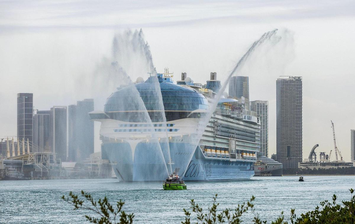 Icon of the Seas at PortMiami in 2024.