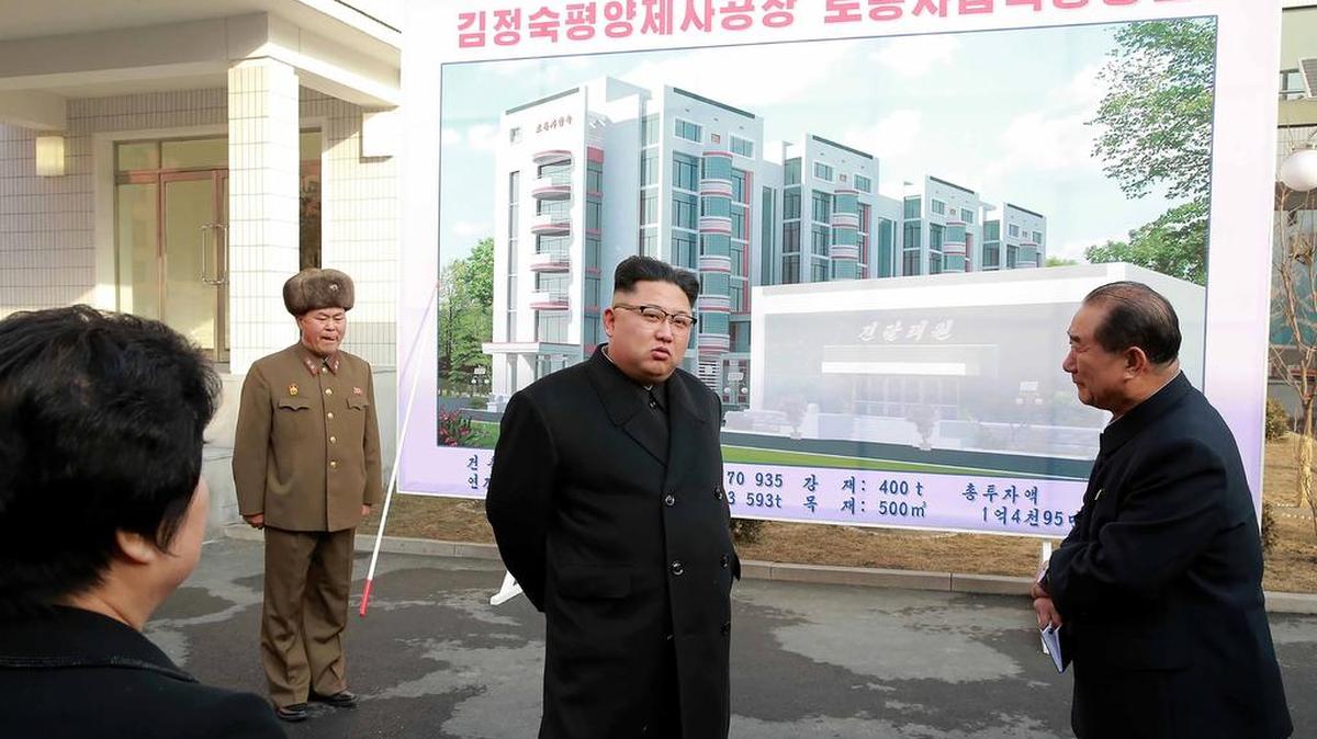 El líder norcoreano Kim Jong-Un en una foto del 9 de enero de 2017.