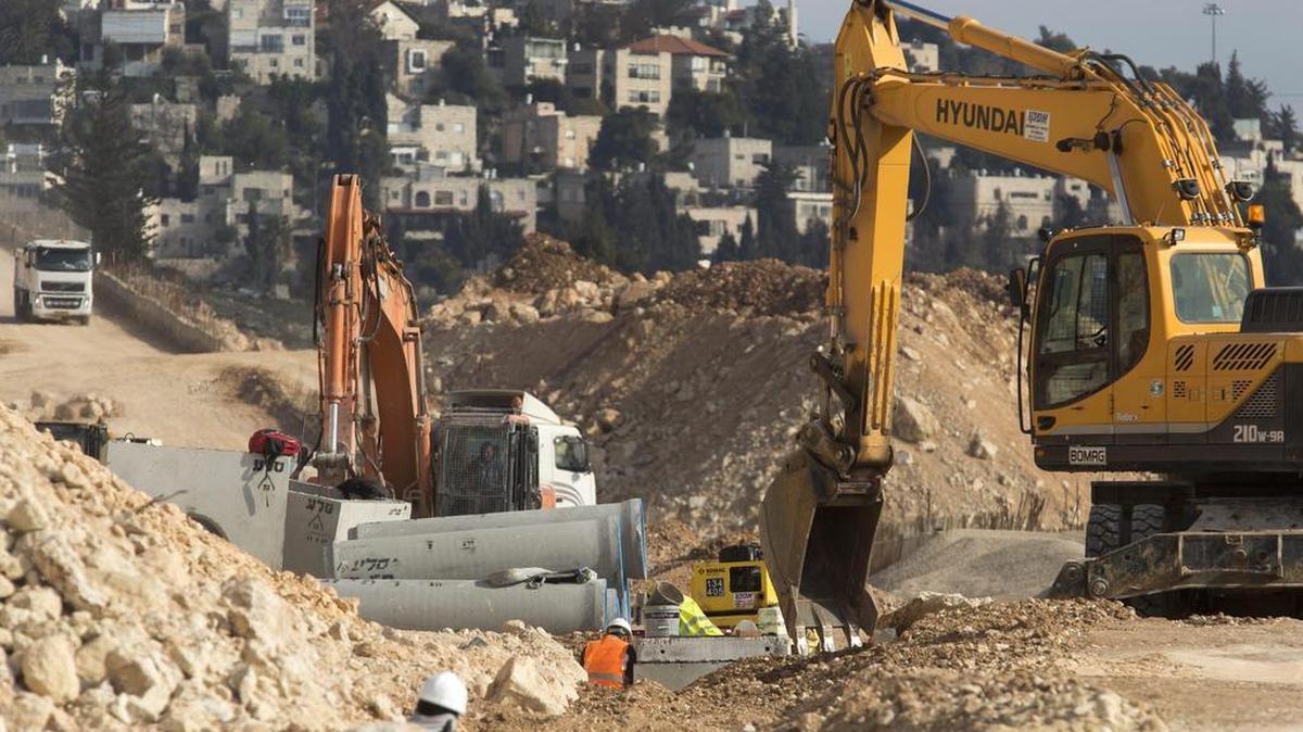 Un proyecto de construcción de viviendas en un sector de Jerusalén.