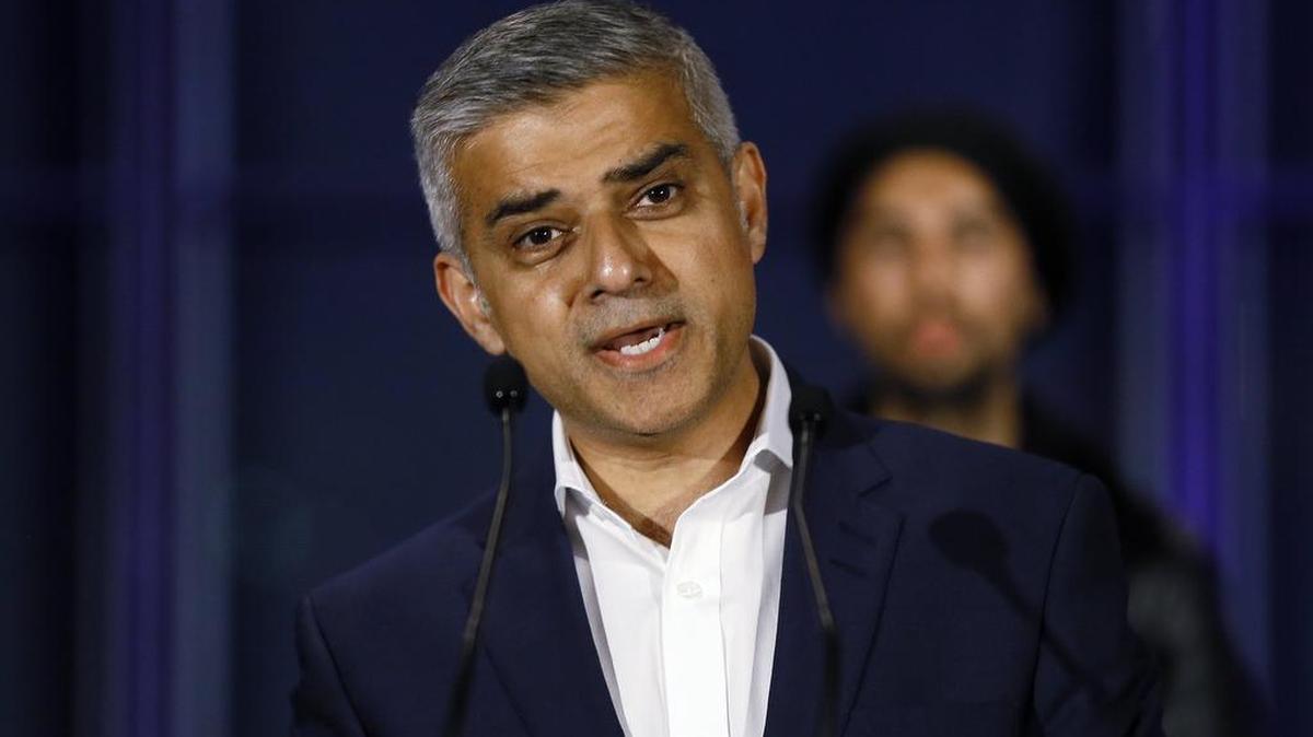 Sadiq Khan, alcalde de Londres en una discurso el 7 de mayo de 2016.