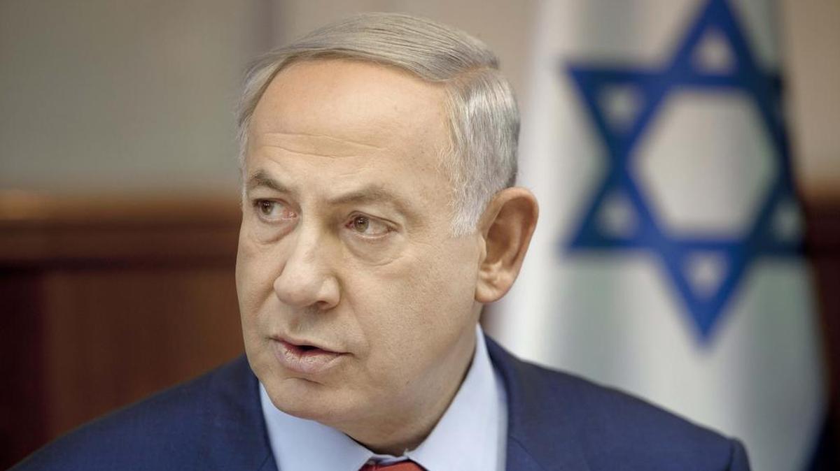 El primer ministro israelí Benjamin Netanyahu durante una reunión de su Gabinete de gobierno el domingo en Jerusalén.