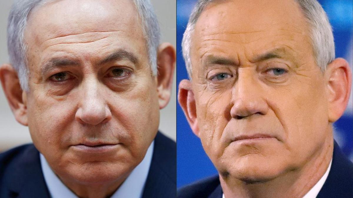 El primer ministro saliente de Israel, Benjamin Netanyahu (izq.) y el líder de la oposición Benny Gantz, no lograron llegar a acuerdo para poner fin a la crisis política mas larga del país.