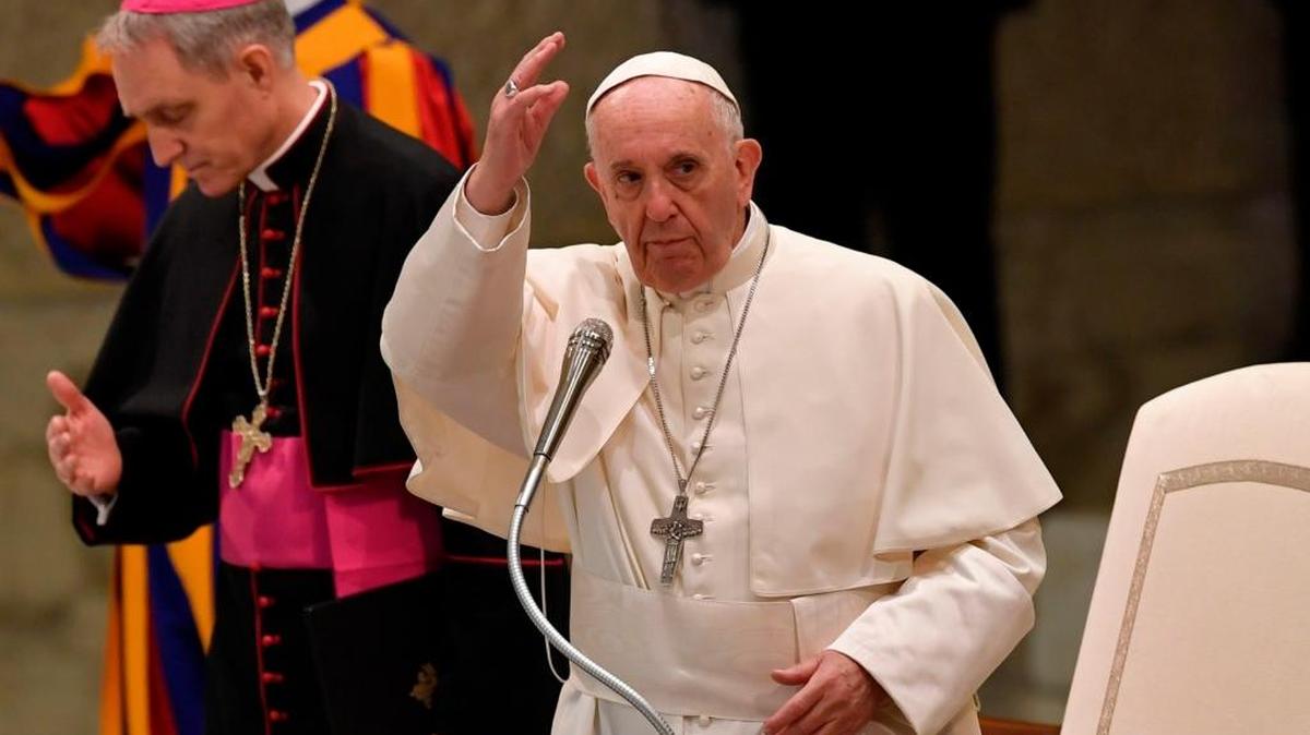 El papa Francisco en el salón de audiencias Pablo VI del Vaticano, el 21 de diciembre del 2017.