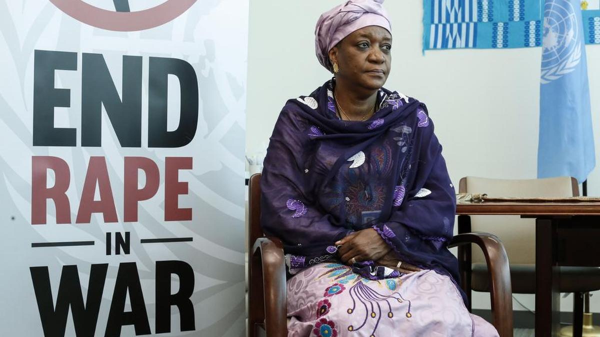 Zainab Bengura, Representante Especial de las Naciones Unidas sobre la Violencia Sexual en los Conflictos durante una entrevista en la sede de la ONU en Nueva York el 8 de junio de 2015.