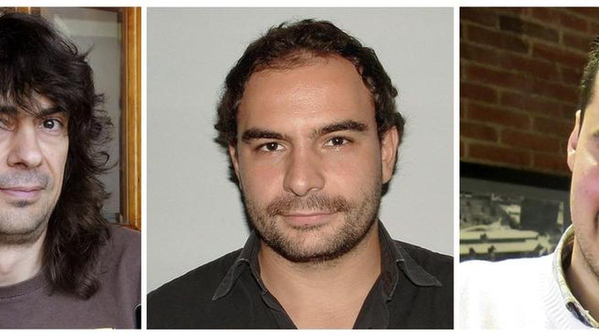 Combo de fotografías de José Manuel López, Ángel Sastre, y Antonio Pampliega, de izda a dcha, los tres periodistas españoles. Los reporteros, que trabajan como "freelance", entraron en Alepo, a través del sur de Turquía, el pasado 10 de julio, para realizar reportajes.