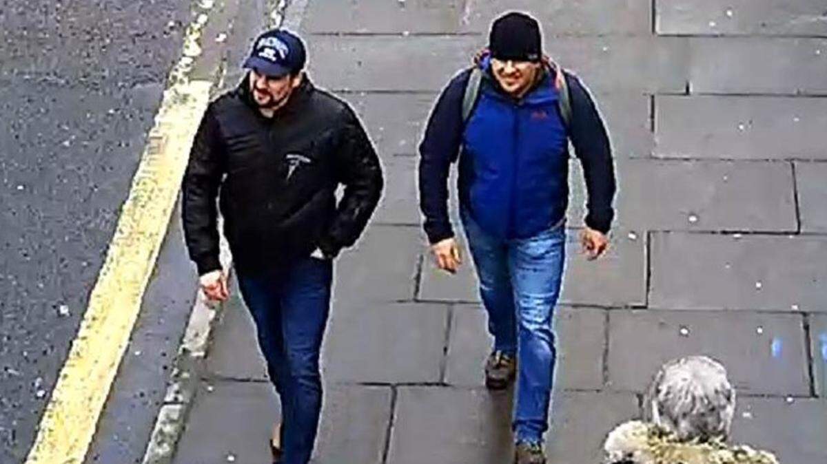 Fotografía distribuida por la policía inglesa de Alexander Petrov y Ruslan Boshirov, dos ciudadanos de Rusia acusados de intentar envenenar el marzo de 2018 en suelo británico al ex espía ruso Sergei Skripal y a su hija, Yulia.