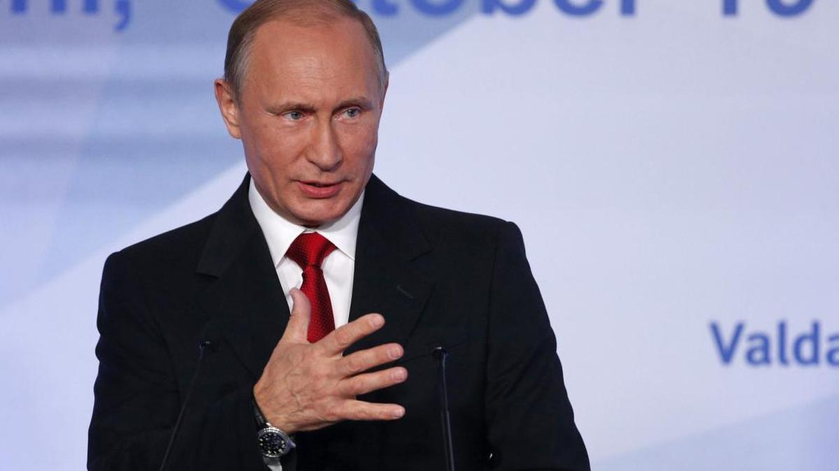 El presidente ruso Vladimir Putin durante su participación en el Club de Debate en Sochi, Rusia, el jueves.