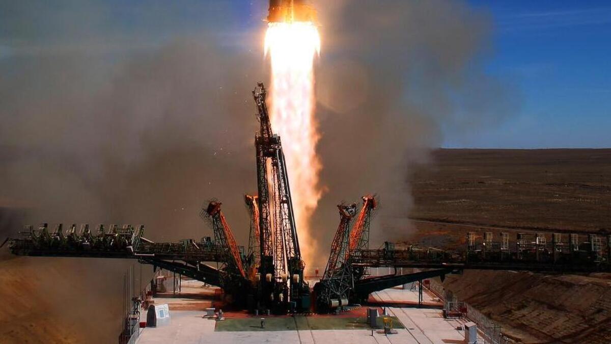 Lanzamiento de la Soyuz MS-10 desde el cosmódromo de Baikonur (Kazajistán) el 11 de octubre de 2018.