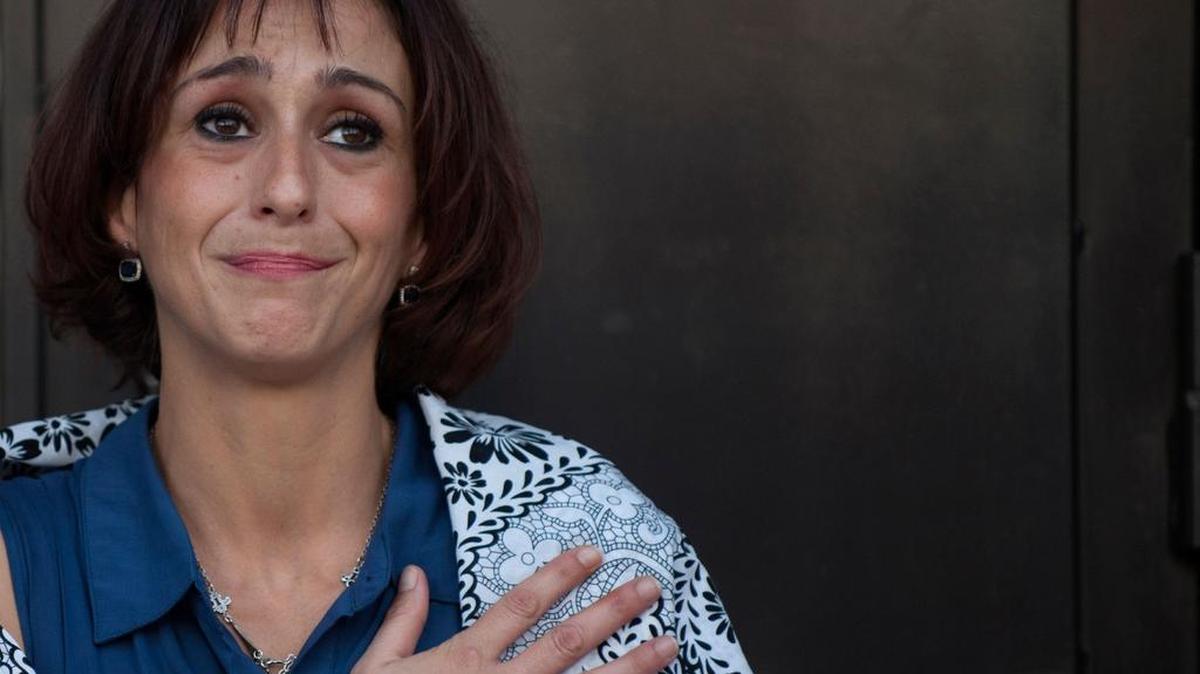 Fotografía de la española Juana Rivas en las afuera de la Corte de Granada el 22 de agosto del 2017.