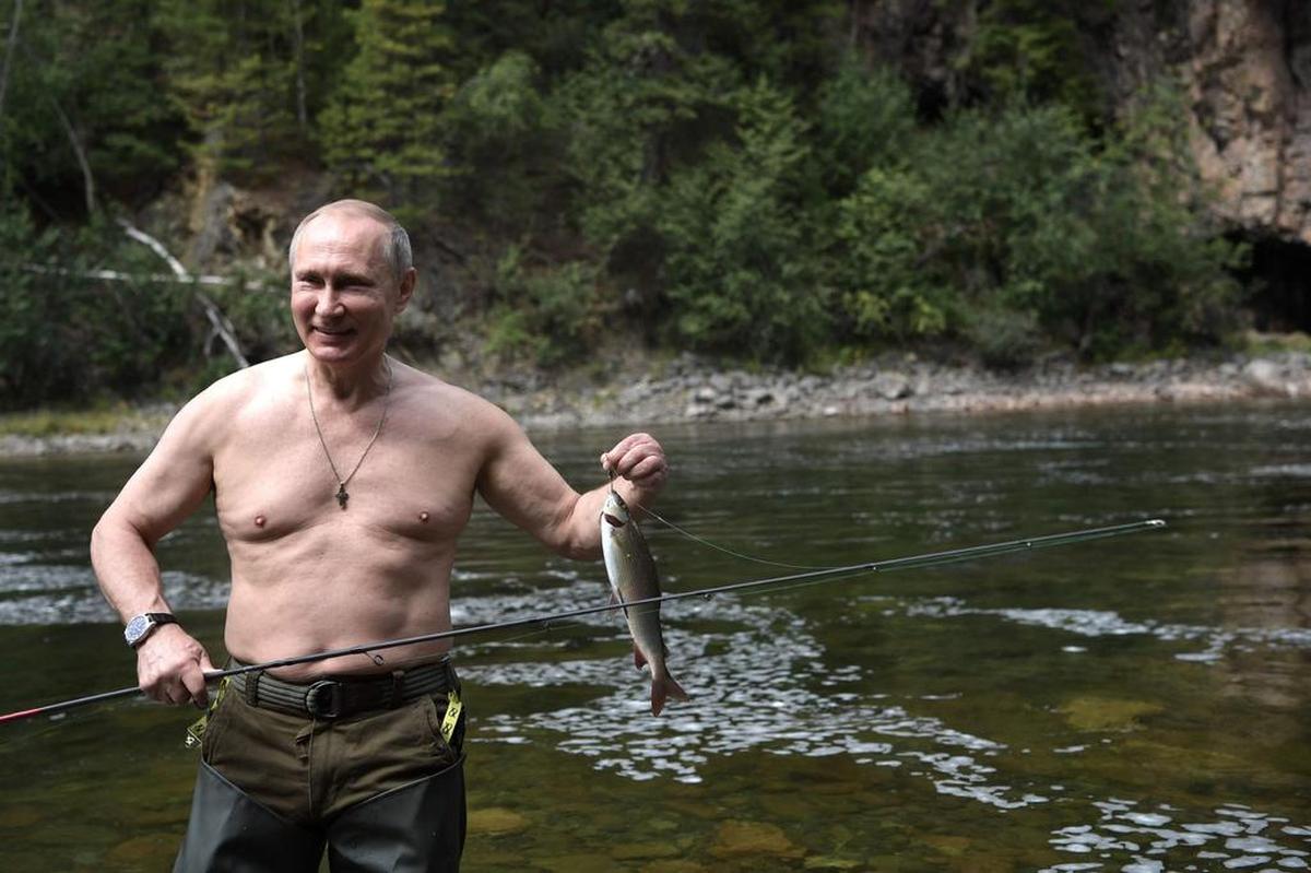 Salir con el torso desnudo ya se ha convertido en una tradición para el jefe del Kremlin Vladimir Putin, que está a punto de cumplir los 65 años.