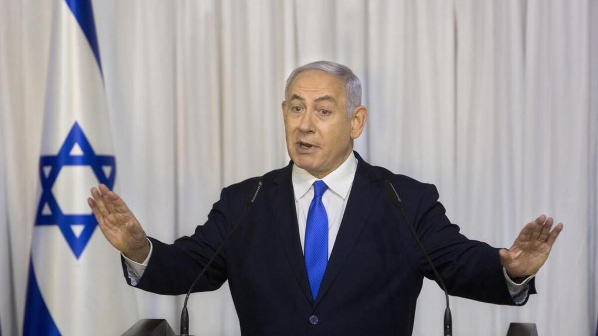 En la foto de archivo del jueves 21 de febrero de 2019, el primer ministro israelí, Benjamin Netanyahu, realiza una declaración en Ramat Gan, Israel. Se espera que la decisión del fiscal general sobre si acusar a Netanyahu por una serie de acusaciones de corrupción se realice el jueves 28 de febrero de 2019.