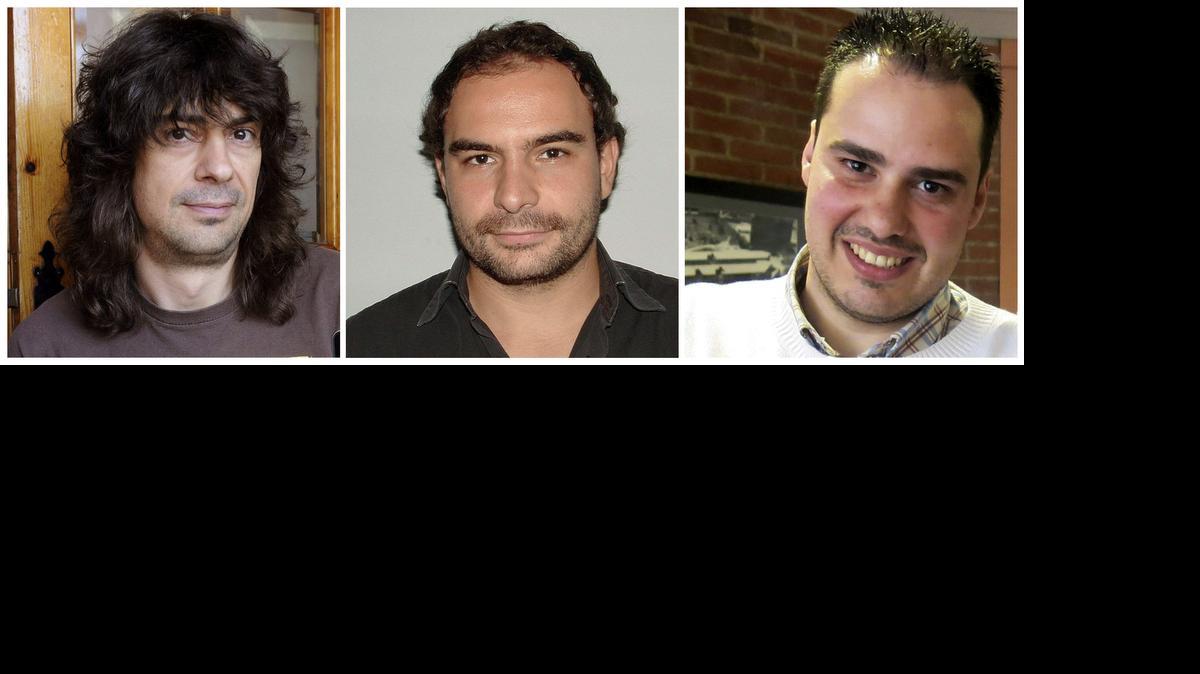 
Los tres periodistas españoles que llevan nueve días desaparecidos en Siria, (de izq. a der. José Manuel López, Ángel Sastre, y Antonio Pampliega). Los reporteros, que trabajan como “freelance”, entraron en Alepo, a través del sur de Turquía.
