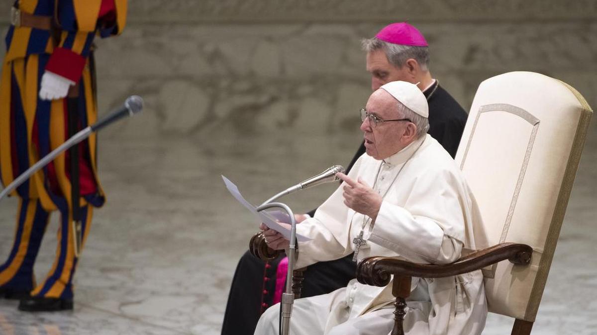 El papa Francisco preside la audiencia general de los miércoles en la Sala Pablo VI en el Vaticano el 2 de enero de 2019.