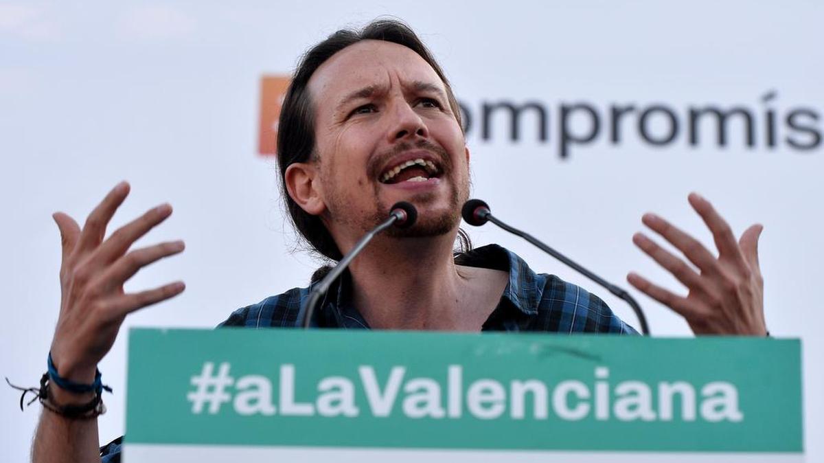 Pablo Iglesias durante un acto de Podemos en Alicante el 17 de junio.