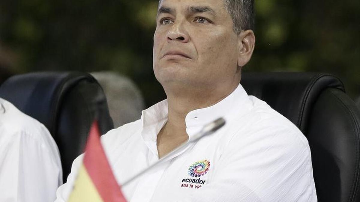 El presidente de Ecuador, Rafael Correa, este sábado 29 de octubre de 2016, en la XXV Cumbre Iberoamericana de Jefes de Estado y de Gobierno, en Cartagena, Colombia.