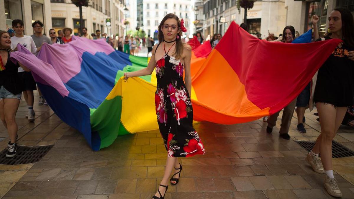 Bajo el lema: “Nuestros derechos son intocables”, cientos de personas marcharon por las calles principales en apoyo de los derechos LGTBIQ+ y contra la homofobia y la transfobia, como parte de las celebraciones del Orgullo, el 29 de junio del 2024, en Malaga.