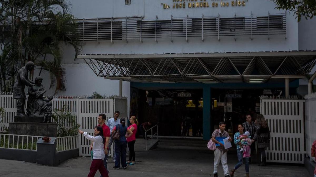 El hospital infantil Dr. José Manuel de Los Ríos en Caracas, Venezuela, no tiene suficiente fórmulas lácteas y alimentos para atender a sus pequeños pacientes.