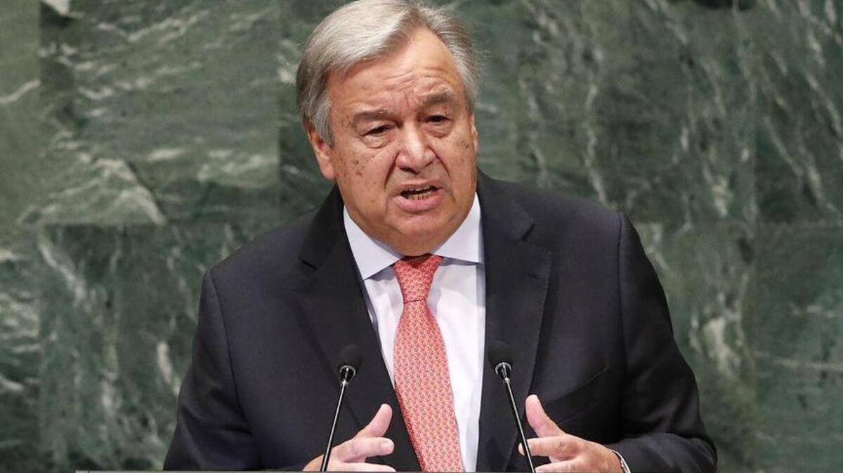 El secretario general de la ONU, António Guterres, prpnuncia su discurso durante la apertura de los debates de la Asamblea General de Naciones Unidas, en la sede de la ONU en Nueva York, Estados Unidos, el 25 de septiembre de 2018.