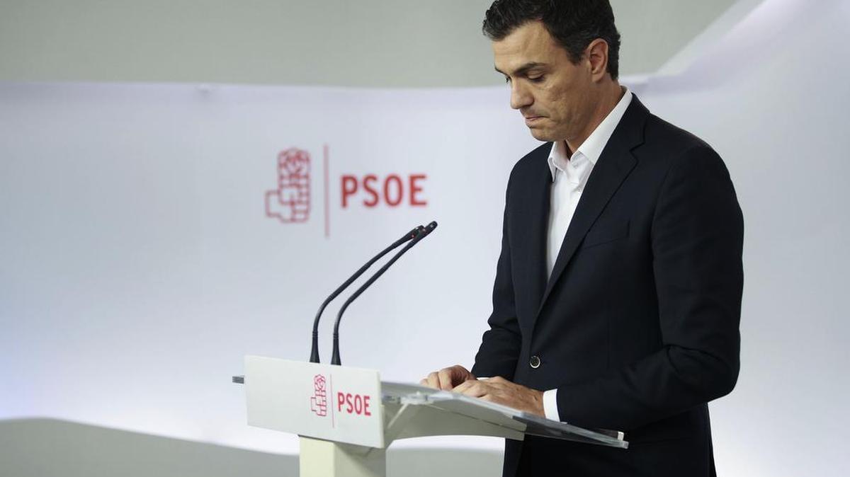 El líder Pedro Sánchez, del Partido Socialista Obrero Español.