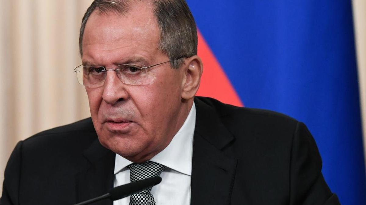 El ministro de Asuntos Exteriores de Rusia, Sergei Lavrov, asiste a una conferencia de prensa conjunta con su homólogo británico tras su reunión en Moscú el 22 de diciembre de 2017.