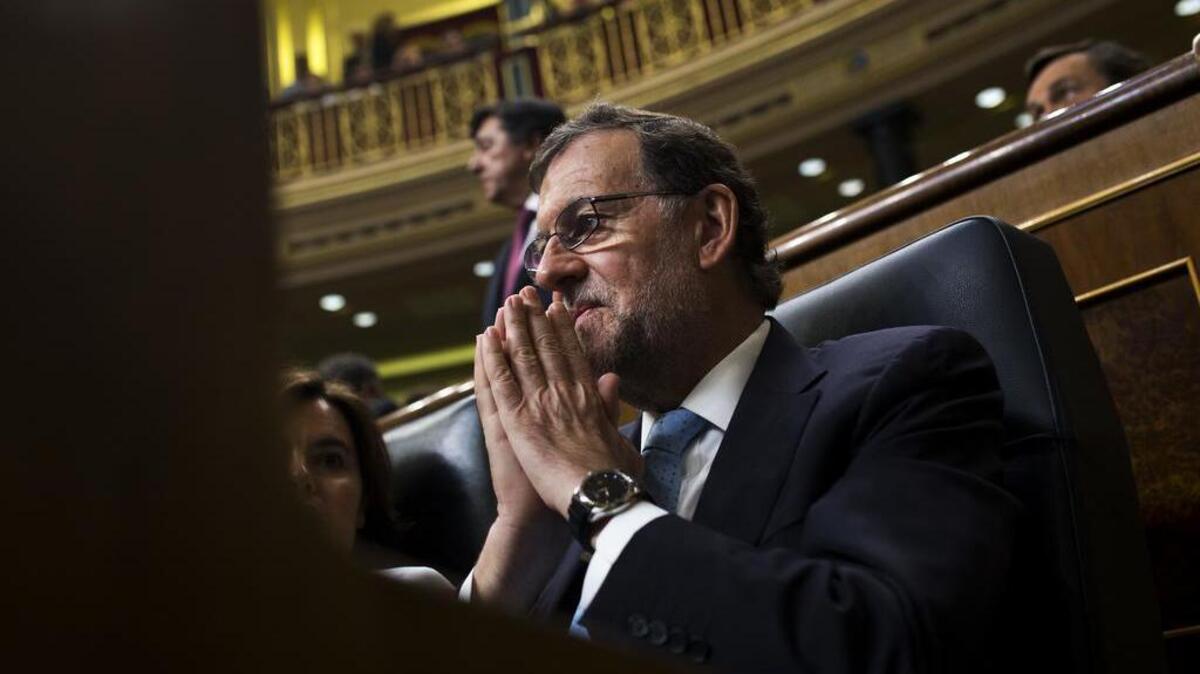 El jefe del gobierno español en funciones, Mariano Rajoy, en una sesión del Parlamento en julio pasado.